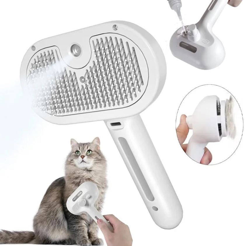 Brosse Vapeur Anti-Poils pour Chats et Chiens