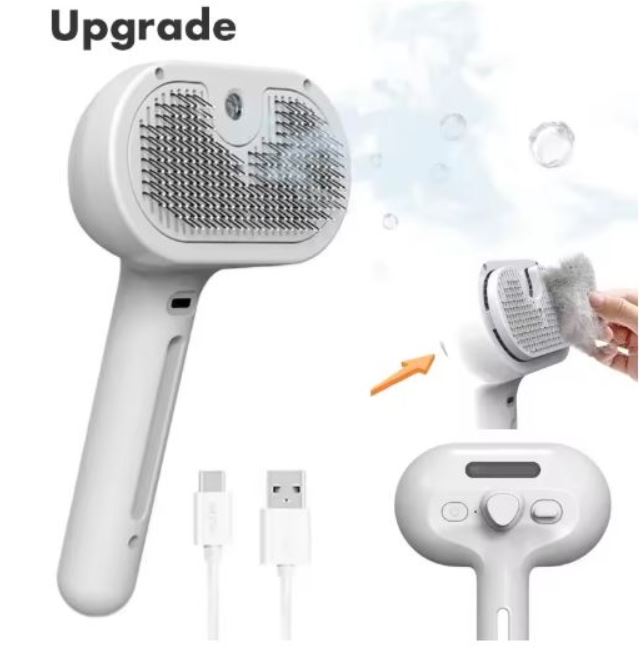 Brosse Vapeur Anti-Poils pour Chats et Chiens